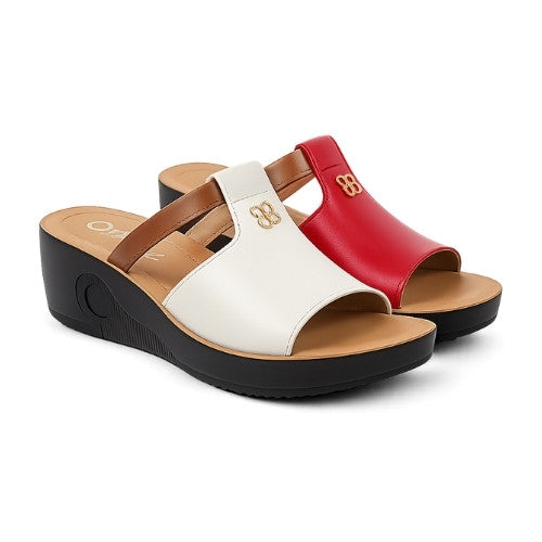 Sandália Ortopédica Anabela Salto Médio - Confort Plus