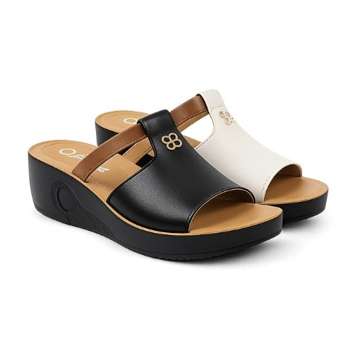 Sandália Ortopédica Anabela Salto Médio - Confort Plus